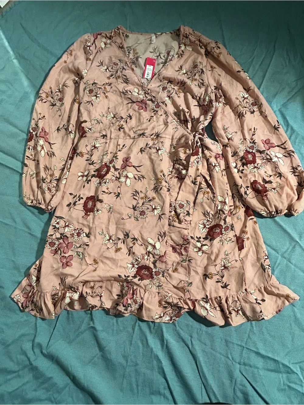 Xhilaration Floral Wrap Dress NWT Size XXL